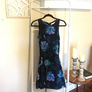 NWT LOFT blue flower dress